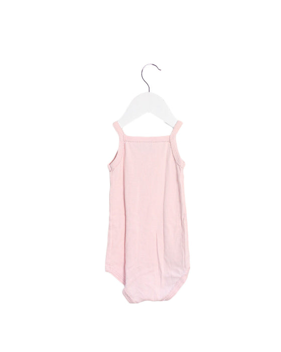 A Pink Sleeveless Bodysuits from Petit Bateau in size 3-6M for girl. (Back View)