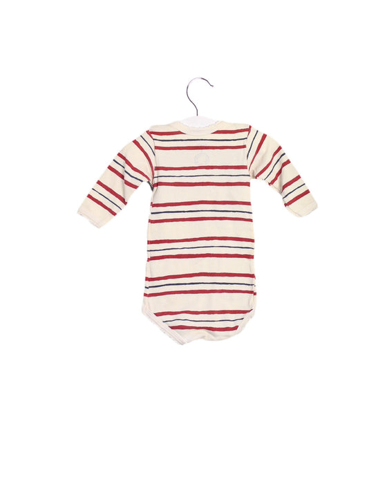 A Ivory Long Sleeve Bodysuits from Petit Bateau in size 0-3M for boy. (Back View)