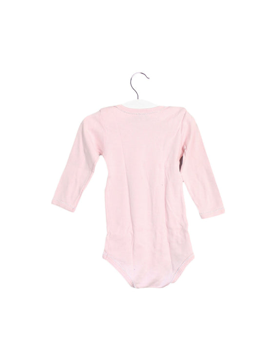 A Pink Long Sleeve Bodysuits from Petit Bateau in size 6-12M for girl. (Back View)