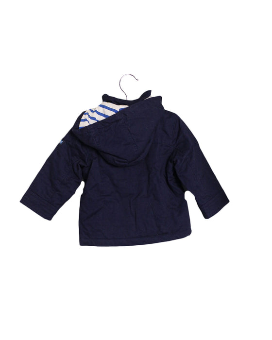A Navy Puffer/Quilted Jackets from Jacadi in size 12-18M for neutral. (Back View)