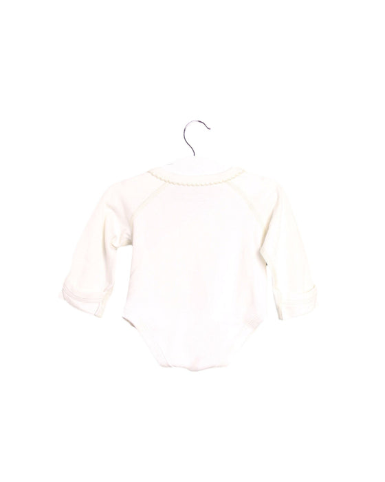 A Ivory Long Sleeve Bodysuits from Natures Purest in size 0-3M for neutral. (Back View)