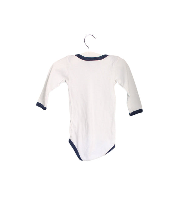 A White Long Sleeve Bodysuits from Petit Bateau in size 3-6M for girl. (Back View)