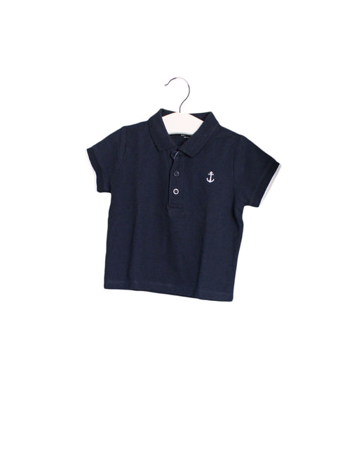 A Navy Short Sleeve Polos from Vertbaudet in size 12-18M for boy. (Front View)