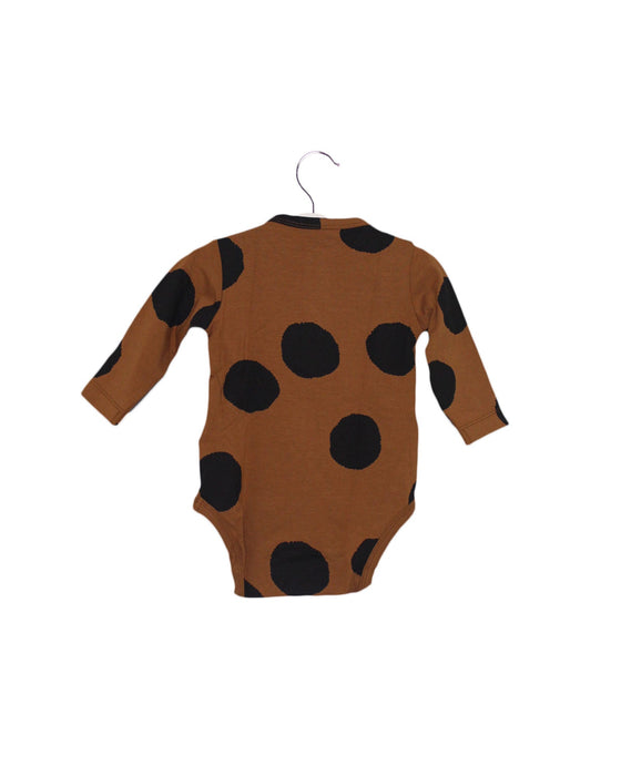 A Brown Long Sleeve Bodysuits from Tinycottons in size 3-6M for girl. (Back View)