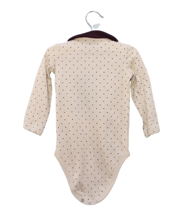 A Beige Long Sleeve Bodysuits from Sergent Major in size 6-12M for girl. (Back View)