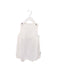 A White Sleeveless Bodysuits from Cotton Pigs in size 6-12M for girl. (Front View)
