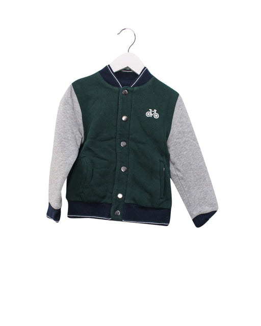 A Green Lightweight Jackets from Monoprix in size 5T for boy. (Front View)