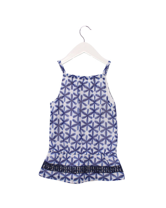 A Blue Sleeveless Dresses from Nautica in size 3T for girl. (Back View)