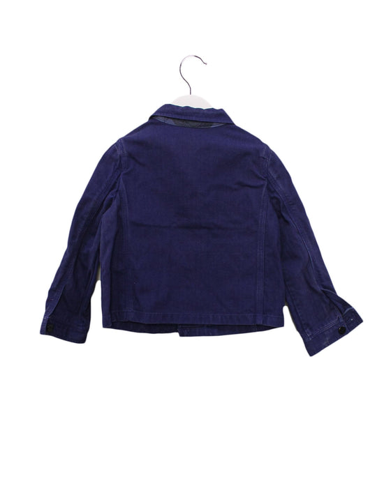 A Blue Lightweight Jackets from Burberry in size 3T for girl. (Back View)