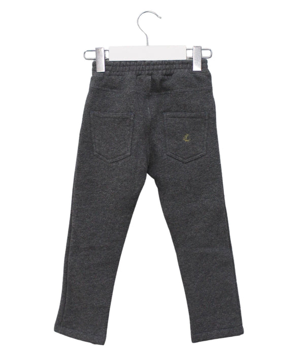 A Grey Casual Pants from Petit Bateau in size 3T for girl. (Back View)