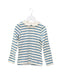 A Blue Long Sleeve Tops from Petit Bateau in size 6T for girl. (Front View)