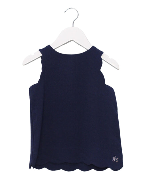 A Navy Sleeveless Tops from Tartine et Chocolat in size 4T for girl. (Front View)