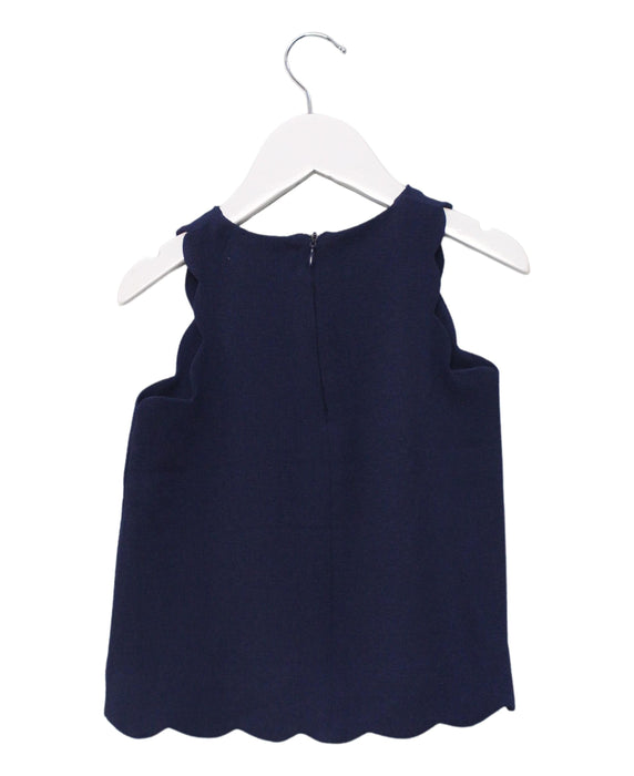 A Navy Sleeveless Tops from Tartine et Chocolat in size 4T for girl. (Back View)