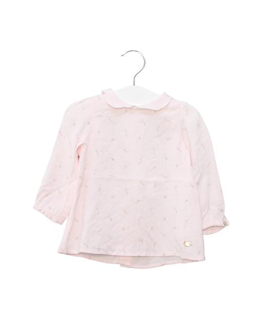 A Pink Long Sleeve Tops from Tartine et Chocolat in size 3-6M for girl. (Front View)