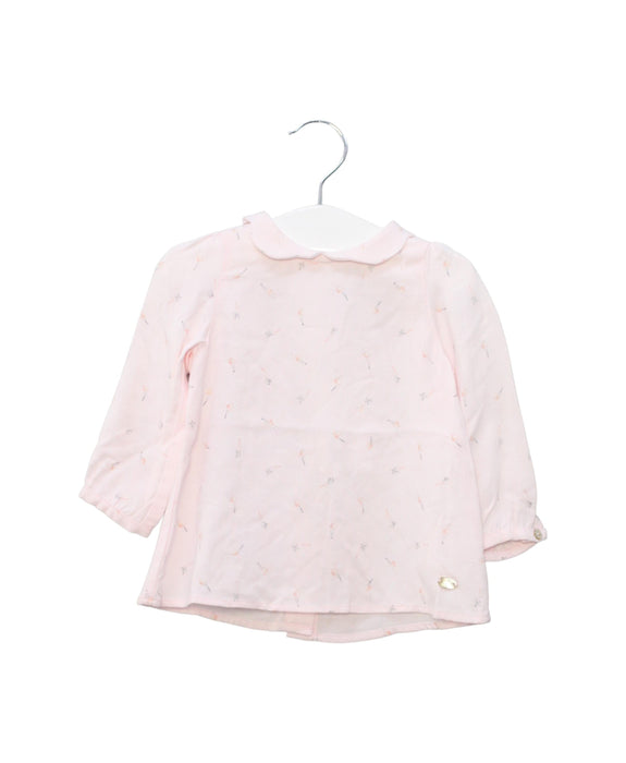 A Pink Long Sleeve Tops from Tartine et Chocolat in size 3-6M for girl. (Front View)
