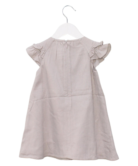 A Grey Short Sleeve Dresses from Tartine et Chocolat in size 2T for girl. (Back View)