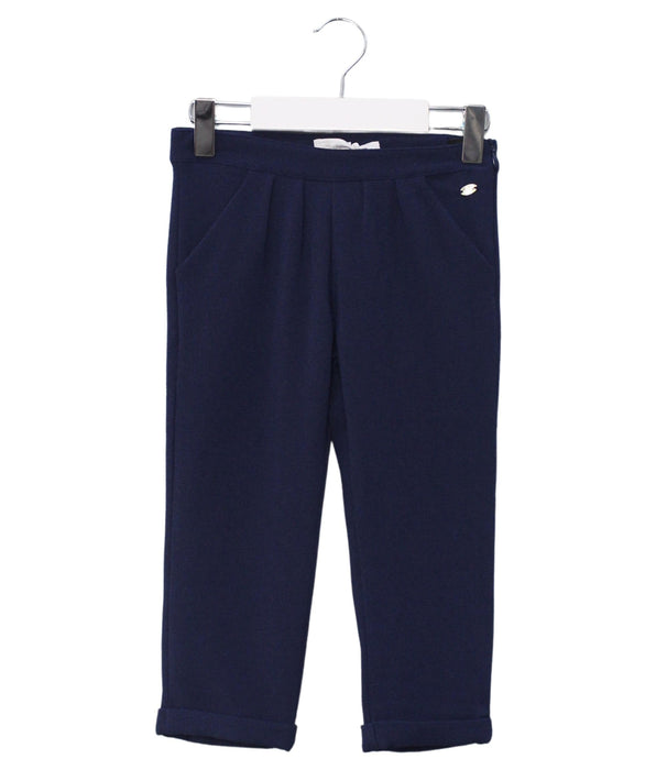 A Navy Casual Pants from Tartine et Chocolat in size 4T for girl. (Front View)