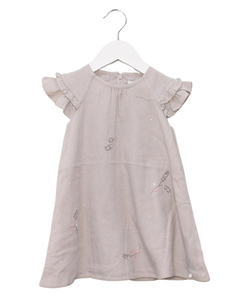 A Grey Short Sleeve Dresses from Tartine et Chocolat in size 2T for girl. (Front View)