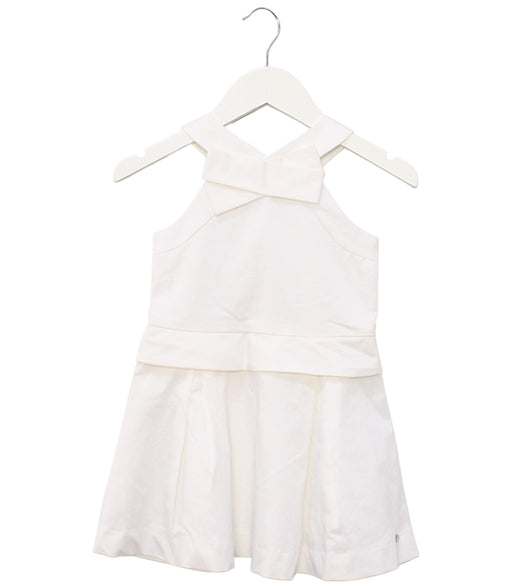 A White Sleeveless Dresses from Tartine et Chocolat in size 4T for girl. (Front View)