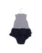 A Navy Sleeveless Bodysuits from Seed in size 6-12M for girl. (Back View)