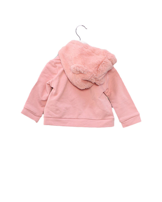 A Pink Zippered Sweatshirts from Mayoral in size 6-12M for girl. (Back View)