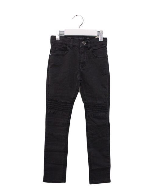A Black Jeans from IKKS in size 6T for boy. (Front View)