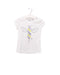 A White Short Sleeve T Shirts from IKKS in size 4T for girl. (Front View)