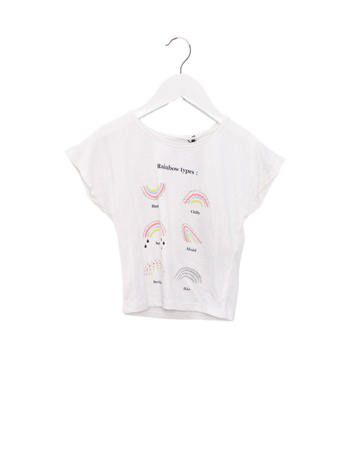 A White Short Sleeve T Shirts from IKKS in size 2T for girl. (Front View)