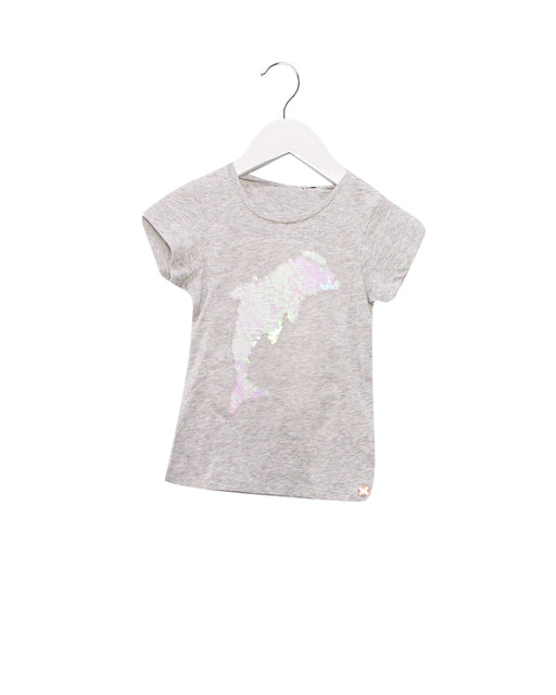 A Grey Short Sleeve T Shirts from IKKS in size 2T for girl. (Front View)