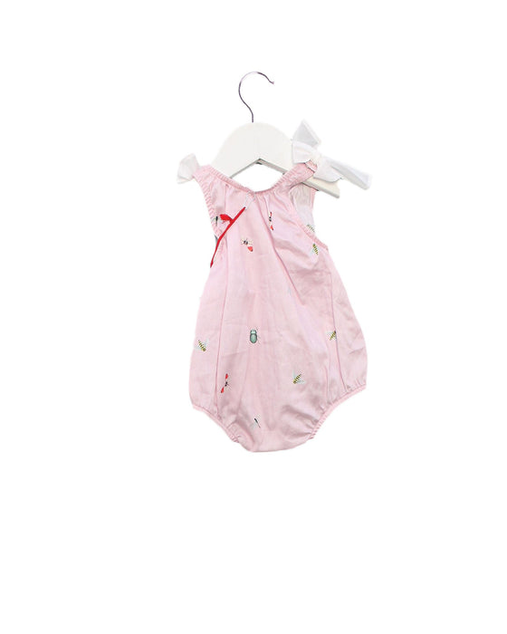 A Pink Sleeveless Bodysuits from Il Gufo in size 3-6M for girl. (Back View)