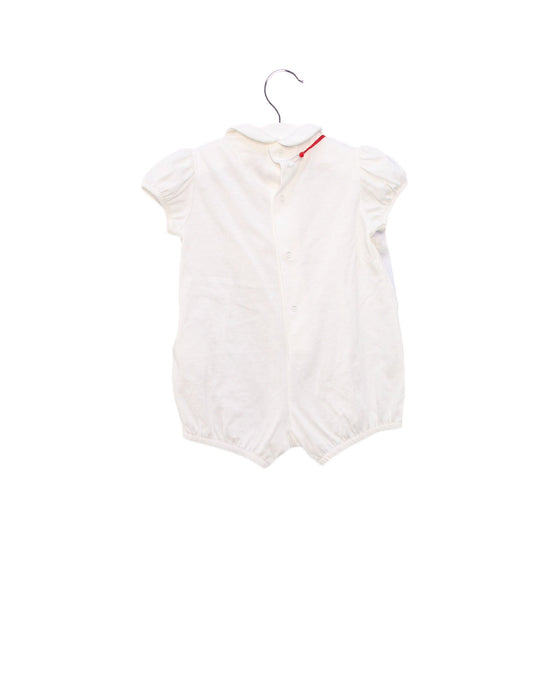 A White Rompers from Il Gufo in size 0-3M for girl. (Back View)