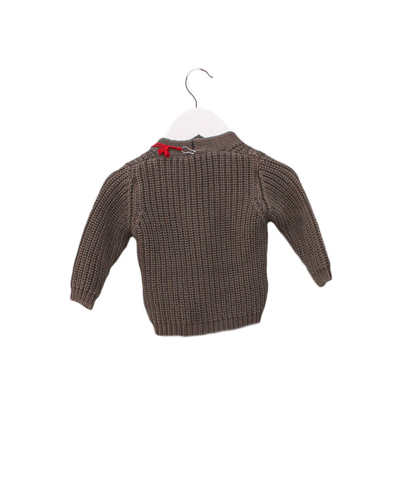 A Grey Cardigans from Il Gufo in size 3-6M for boy. (Back View)