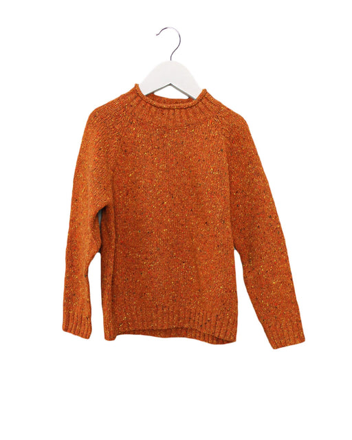 A Orange Knit Sweaters from Il Gufo in size 6T for girl. (Front View)