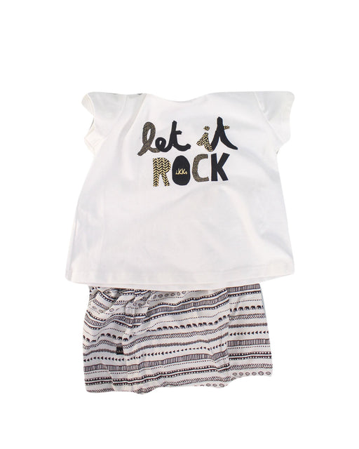 A White Shorts from IKKS in size 2T for girl. (Front View)