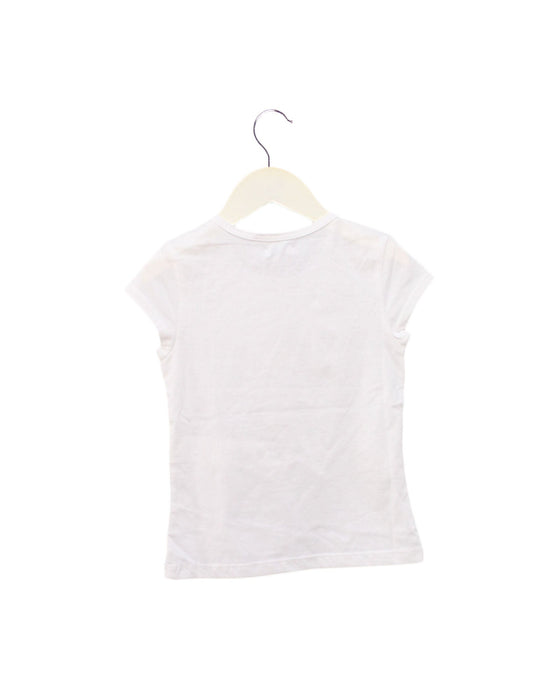 A White Short Sleeve Tops from IKKS in size 3T for girl. (Back View)