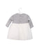 A Grey Long Sleeve Dresses from Il Gufo in size 3-6M for girl. (Back View)