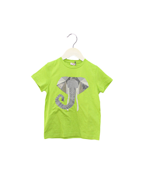 A Green Short Sleeve T Shirts from Il Gufo in size 4T for boy. (Front View)