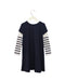 A Navy Long Sleeve Dresses from Junior Gaultier in size 6T for girl. (Back View)