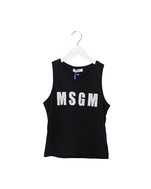 A Black Sleeveless Tops from MSGM in size 6T for boy. (Front View)