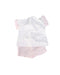 A Pink Shorts from Il Gufo in size 4T for girl. (Front View)