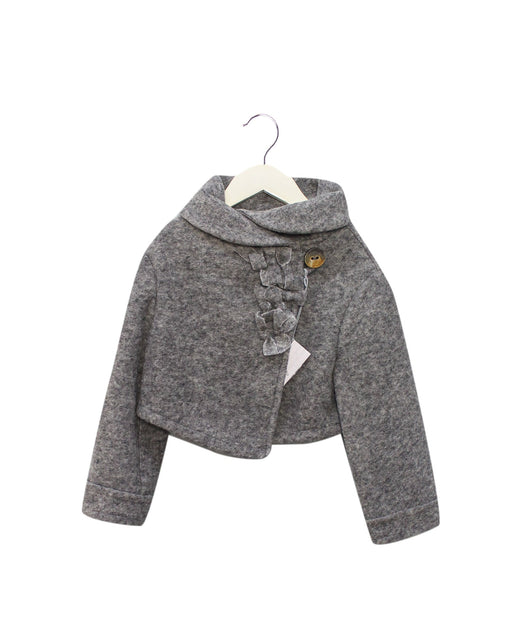 A Grey Coats from I Pinco Pallino in size 6T for girl. (Front View)
