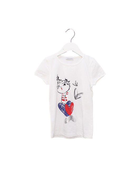 A White Short Sleeve T Shirts from I Pinco Pallino in size 8Y for girl. (Front View)