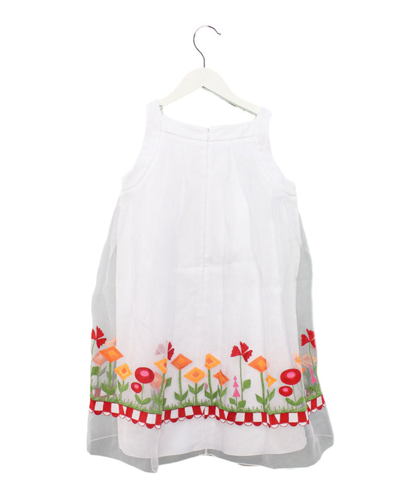 A White Sleeveless Dresses from I Pinco Pallino in size 10Y for girl. (Back View)