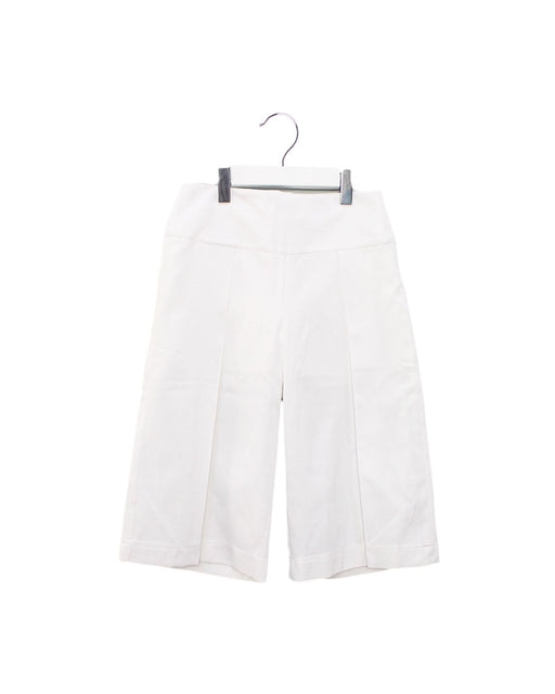 A White Casual Pants from I Pinco Pallino in size 6T for girl. (Front View)
