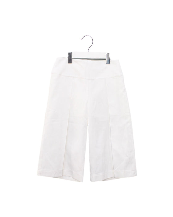 A White Casual Pants from I Pinco Pallino in size 6T for girl. (Front View)