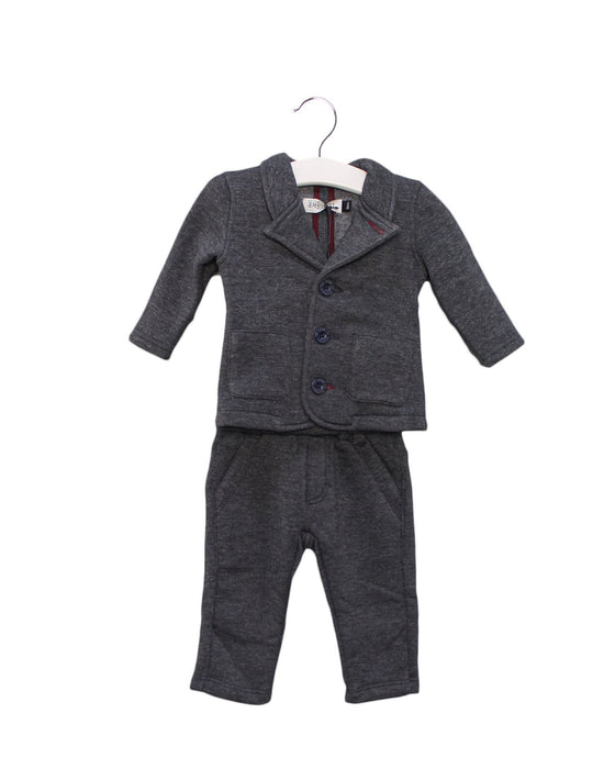 A Grey Pants Sets from Jean Bourget in size 3-6M for boy. (Front View)