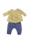 A Yellow Pants Sets from Catimini in size 0-3M for girl. (Front View)