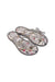A Silver Flip Flops from Melissa in size 7Y for girl. (Front View)