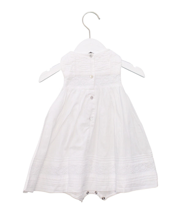 A White Sleeveless Dresses from Cyrillus in size 12-18M for girl. (Back View)