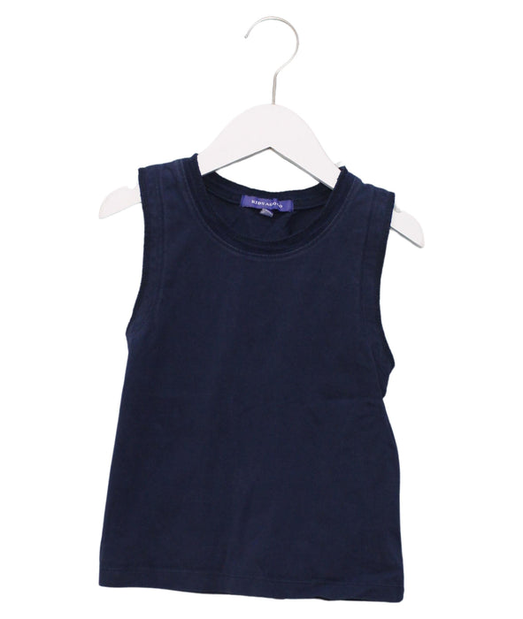 A Navy Sleeveless Tops from Kidsagogo in size 4T for girl. (Front View)